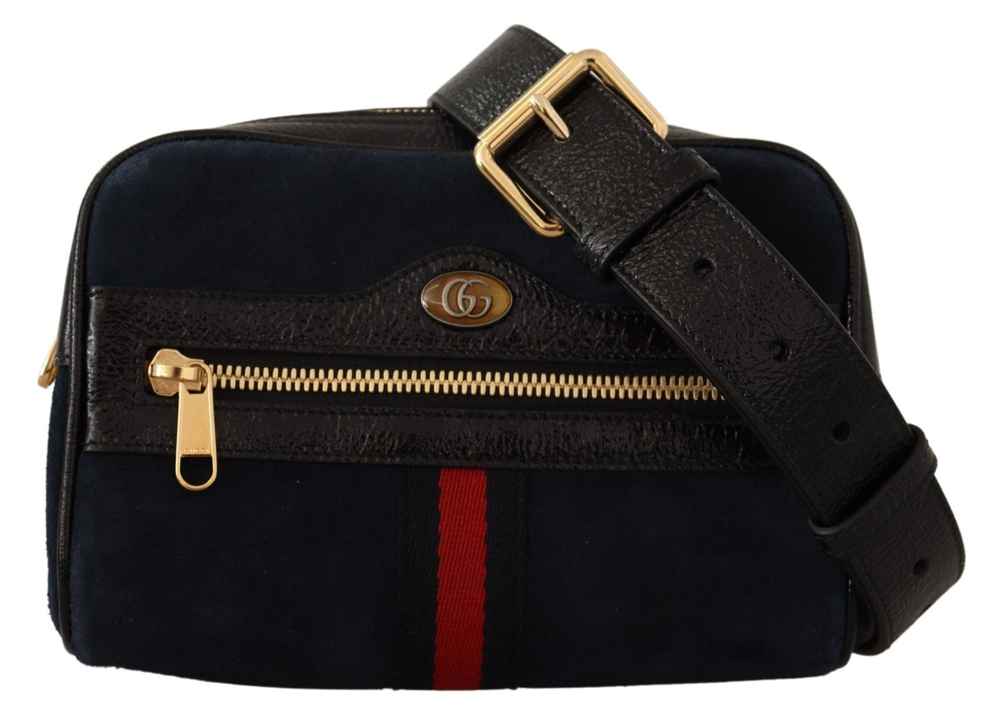 Elegant Blue Suede Belt Bag