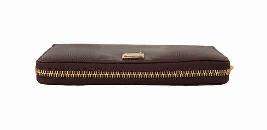 Elegant Bordeaux Leather Continental Wallet