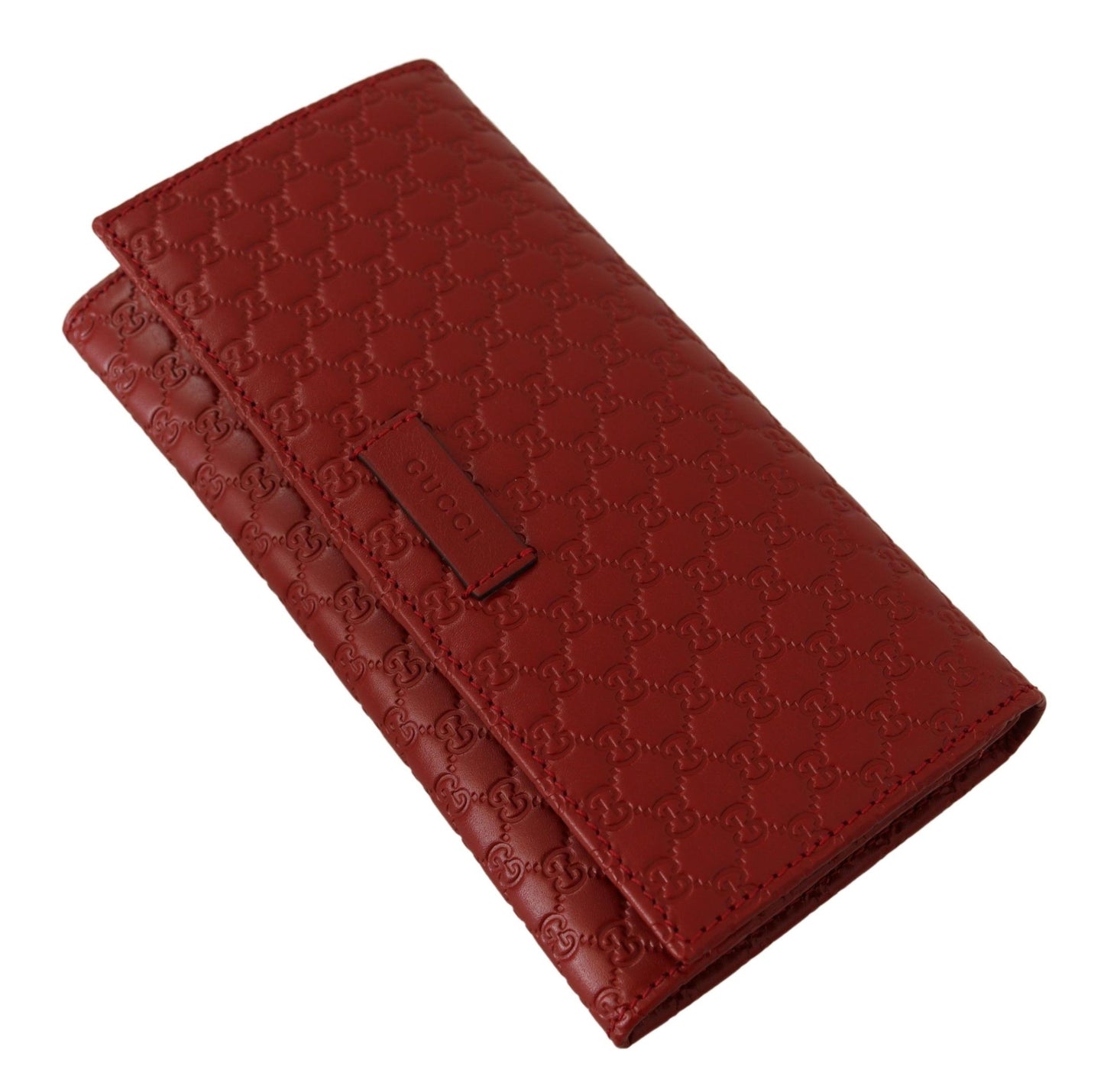 Elegant Red Leather Flap Wallet