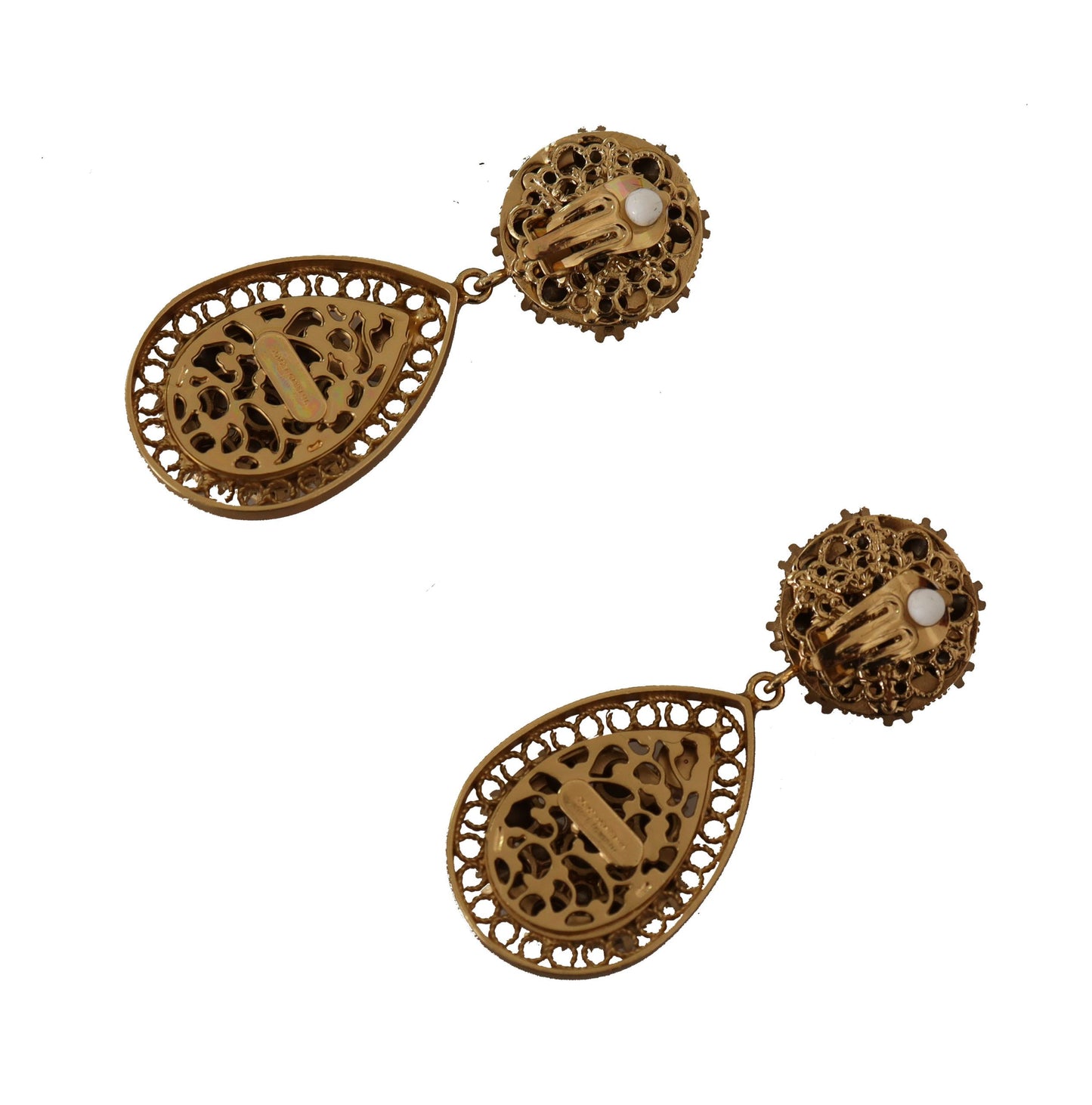 Baroque Sicilian Dangle Clip-on Earrings