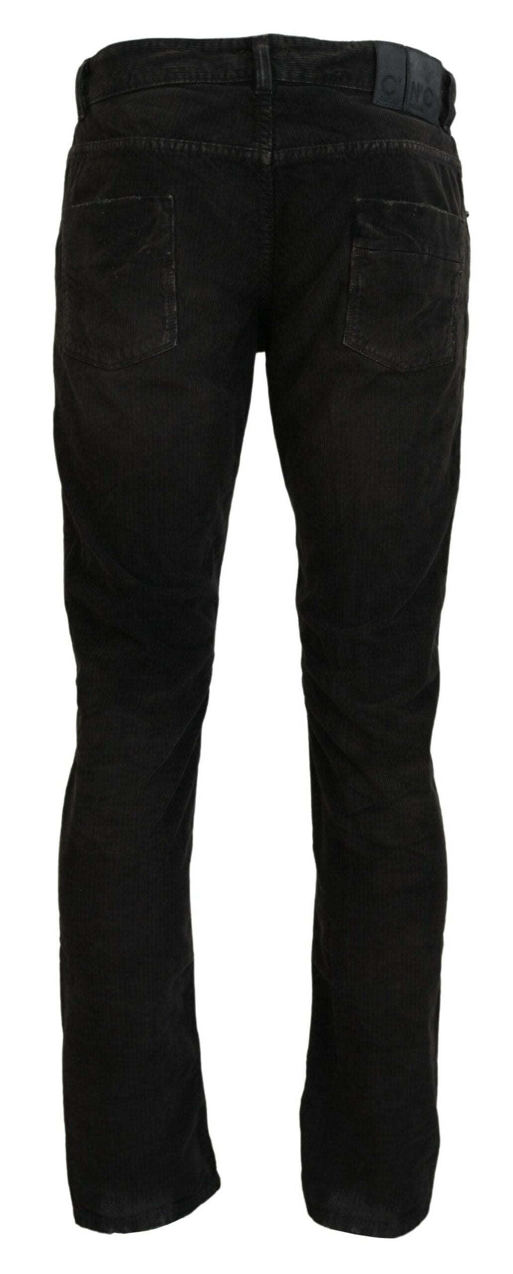 Stylish Gray Corduroy Denim Jeans
