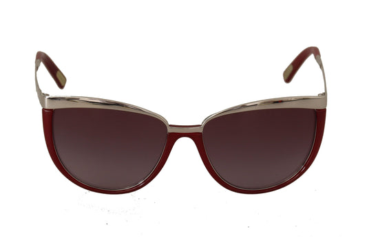 Chic Silver Maroon Sunglasses for Her