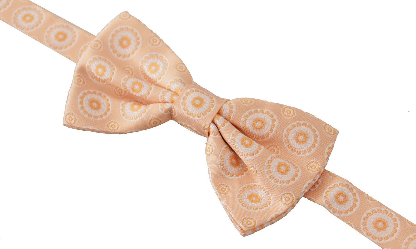 Elegant Silk Orange Bow Tie