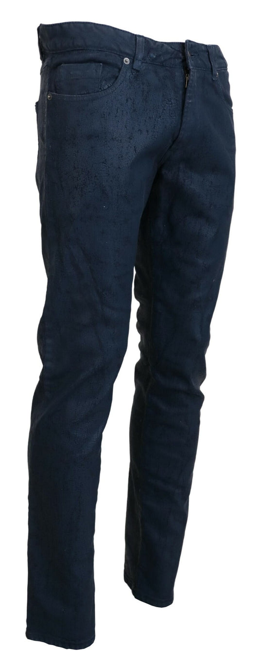 Chic Tapered Blue Denim Jeans