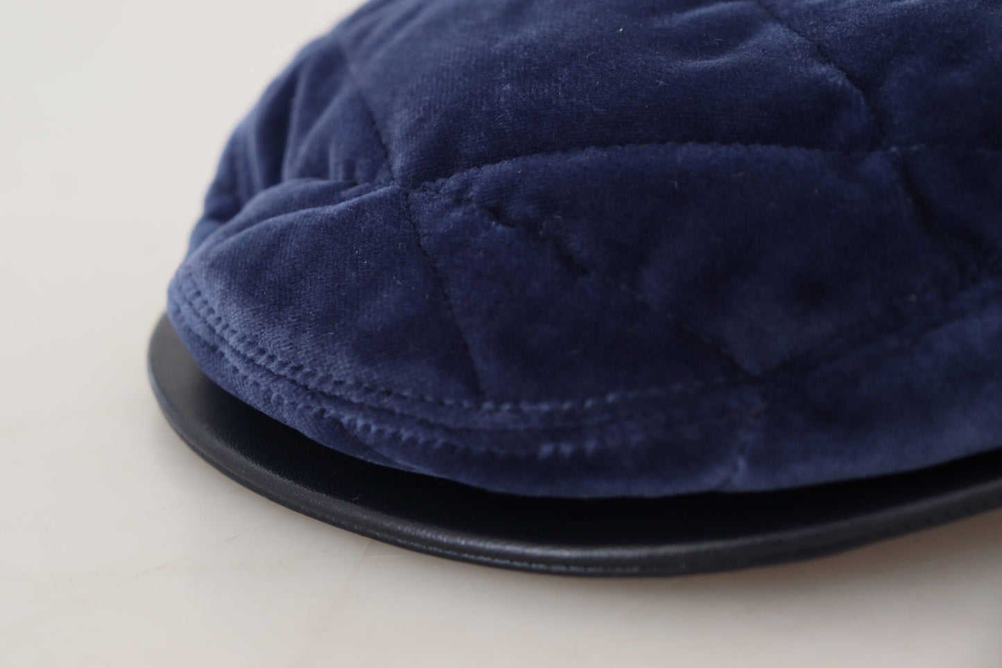 Chic Blue Newsboy Cap - Italian Crafted Elegance