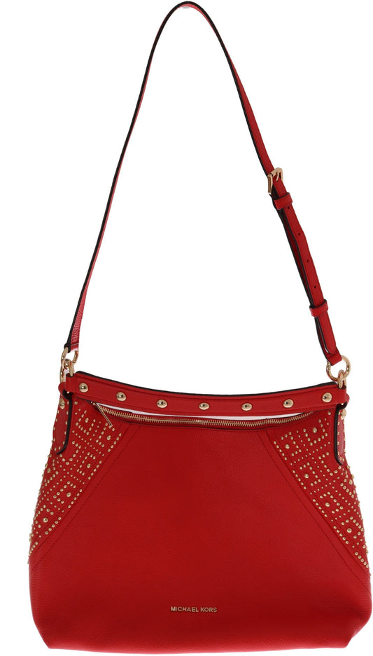 Chic Red Leather ARIA Shoulder Bag
