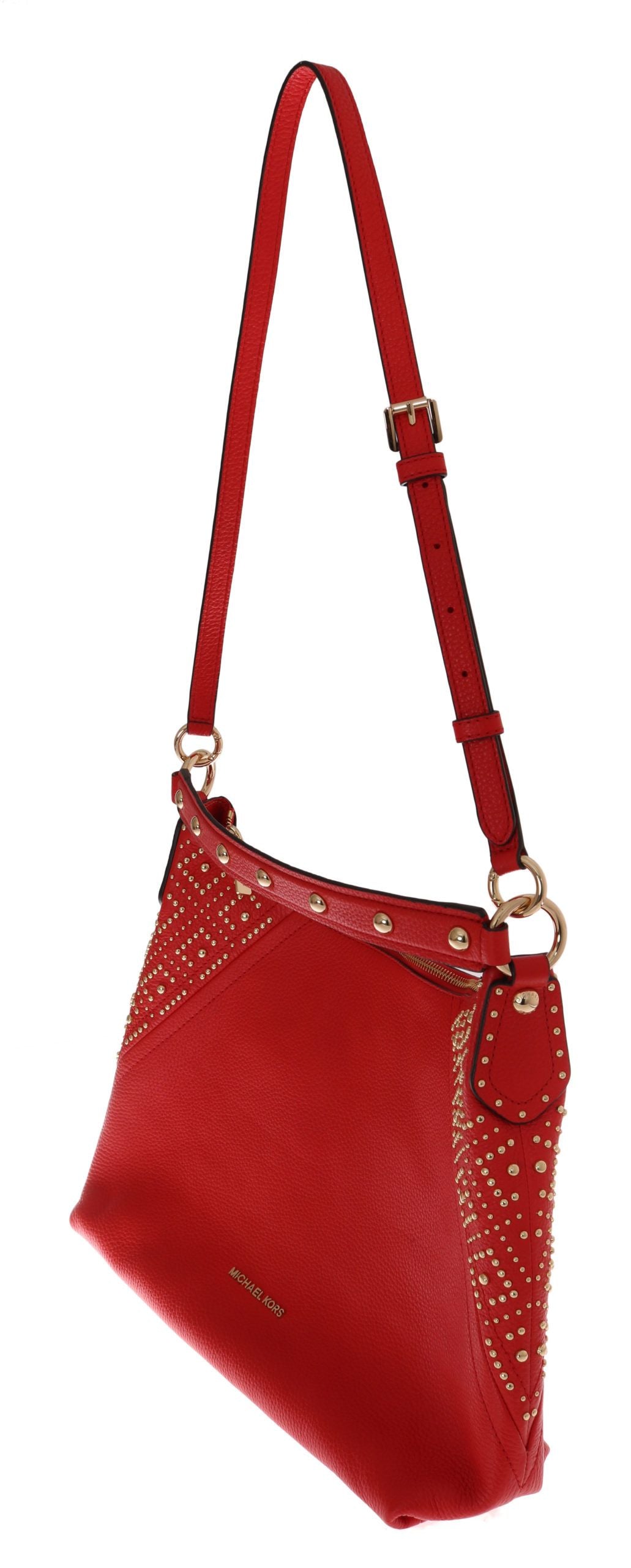 Chic Red Leather ARIA Shoulder Bag
