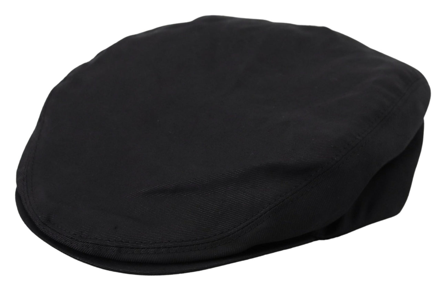 Elegant Black Linen-Blend Newsboy Hat
