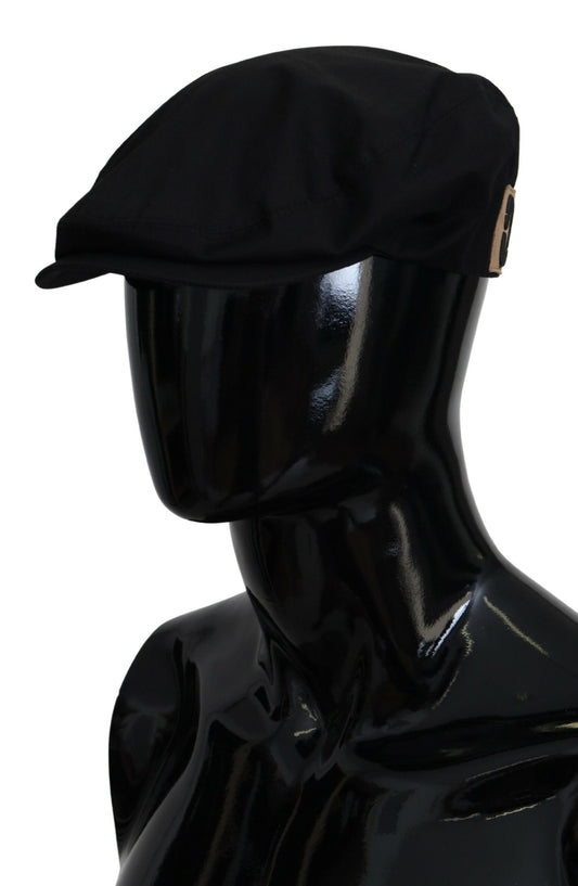 Elegant Black Newsboy Cap