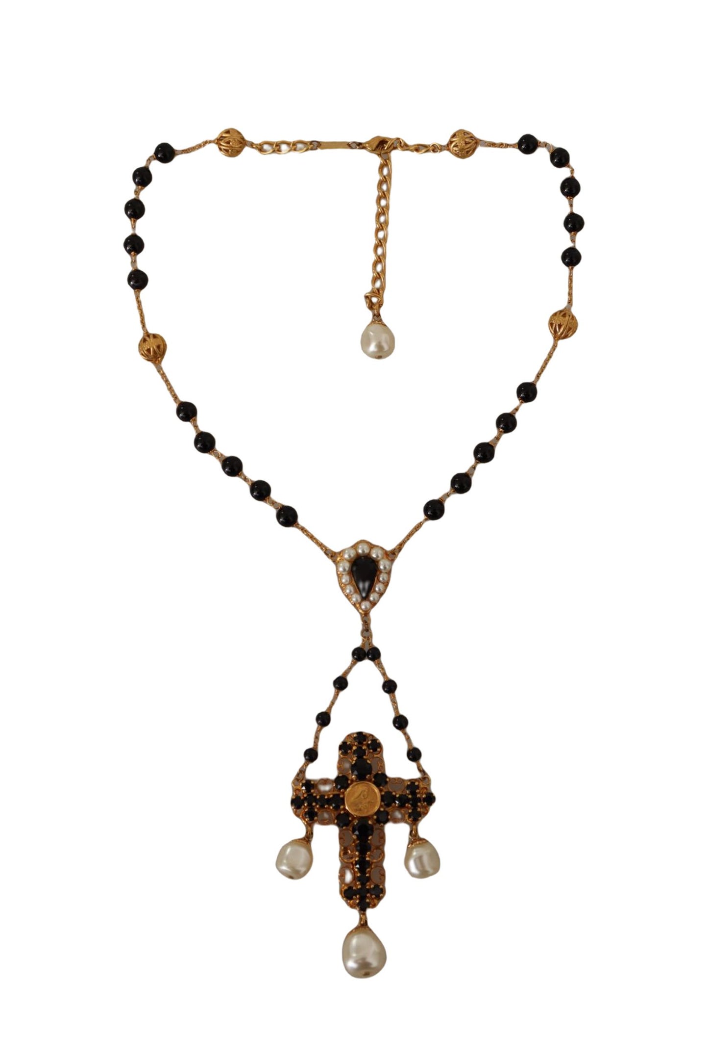 Elegant Charm Cross Necklace in Gold Tone