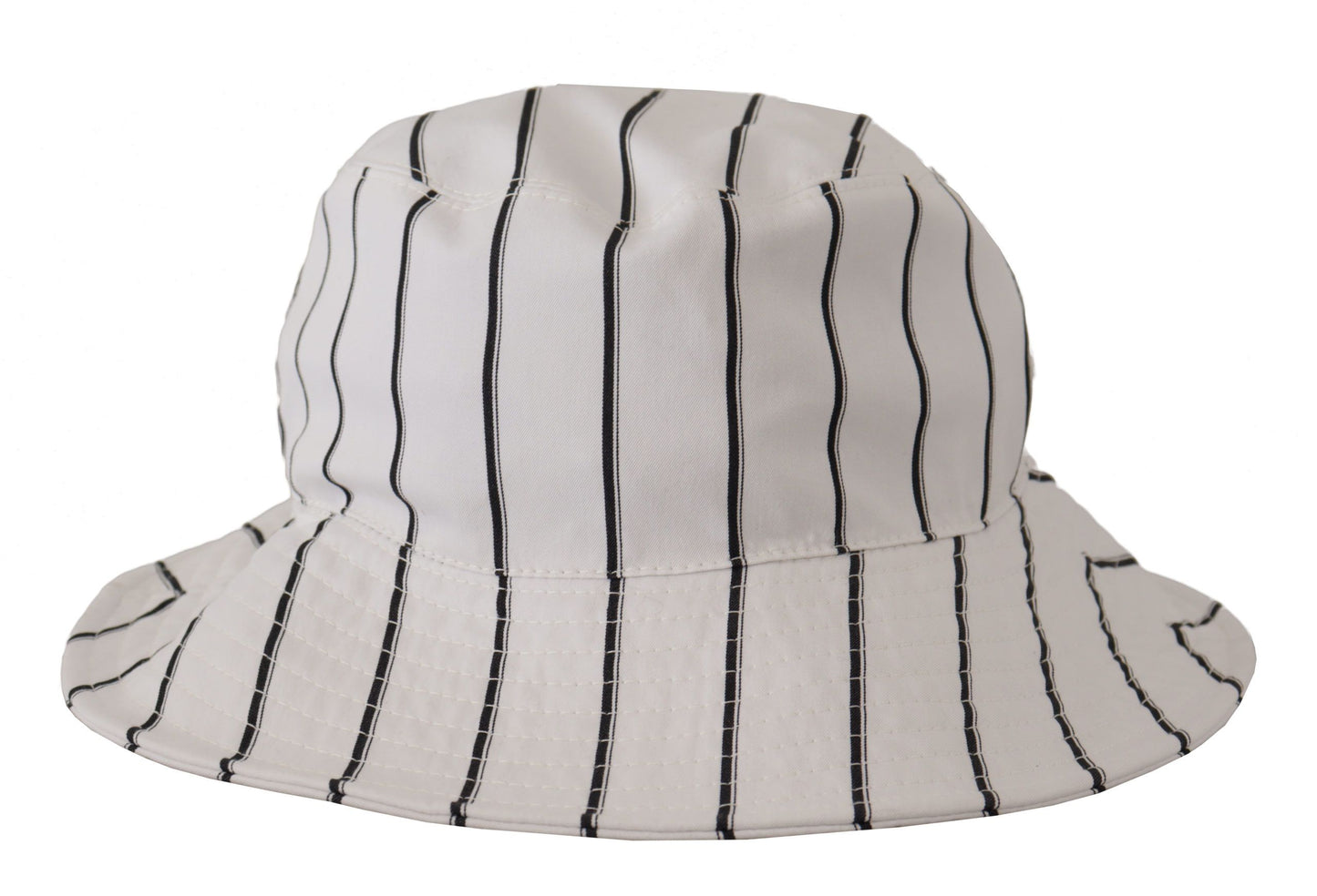 Elegant White Striped Bucket Hat