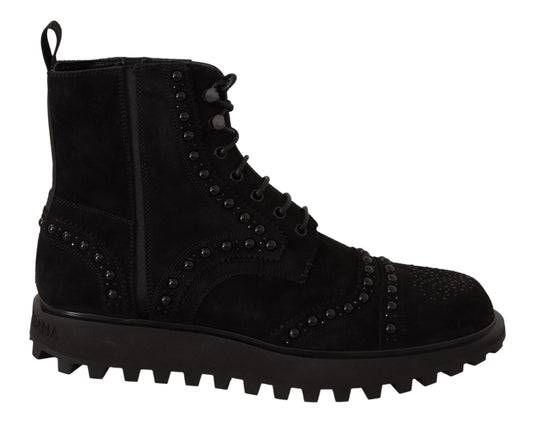 Studded Suede Ankle Boots
