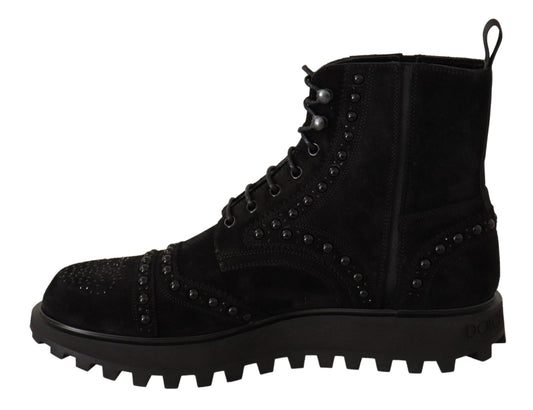 Studded Suede Ankle Boots