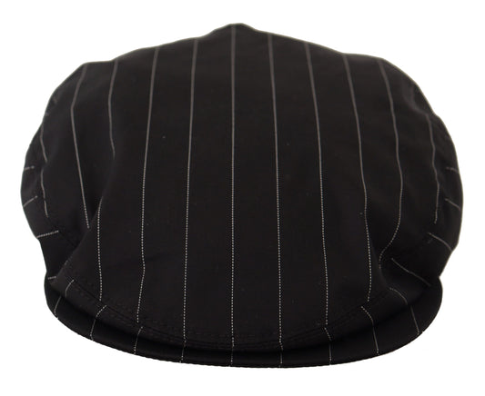 Elegant Striped Newsboy Hat