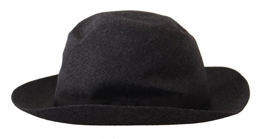 Elegant Gray Wool Fedora Hat