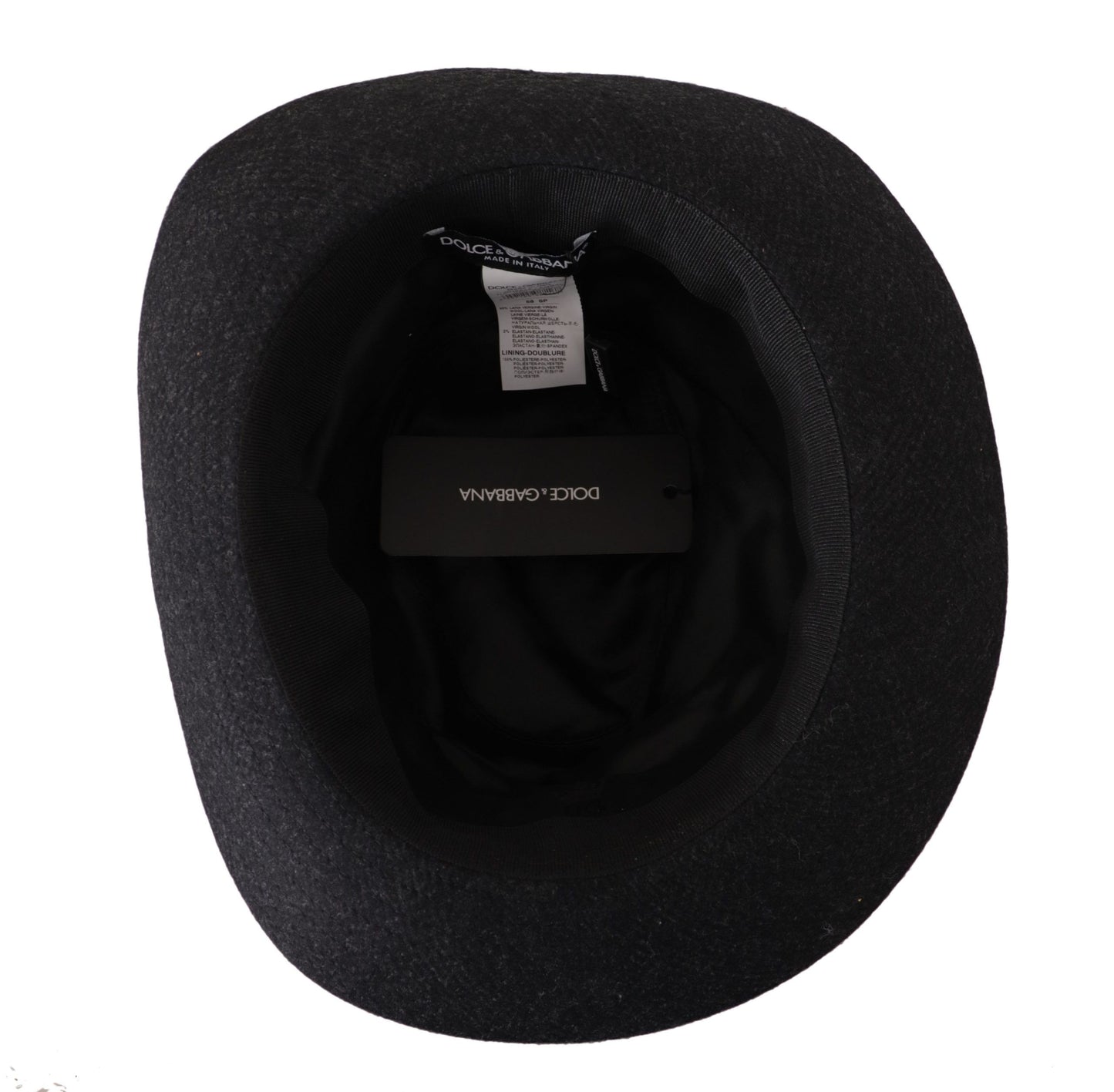 Elegant Gray Wool Fedora Hat