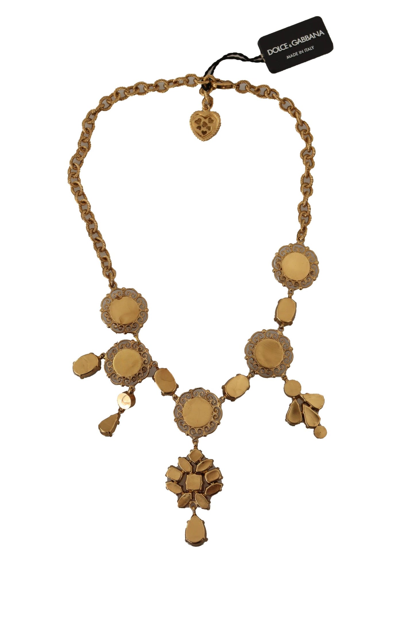 Regal Gold Floral Statement Necklace