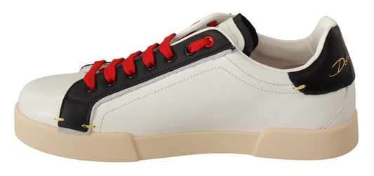Portofino Lace-Up Leather Sneakers