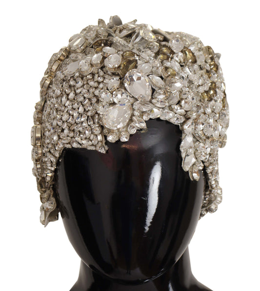 Elegant Crystal-Encrusted Cloche Hat