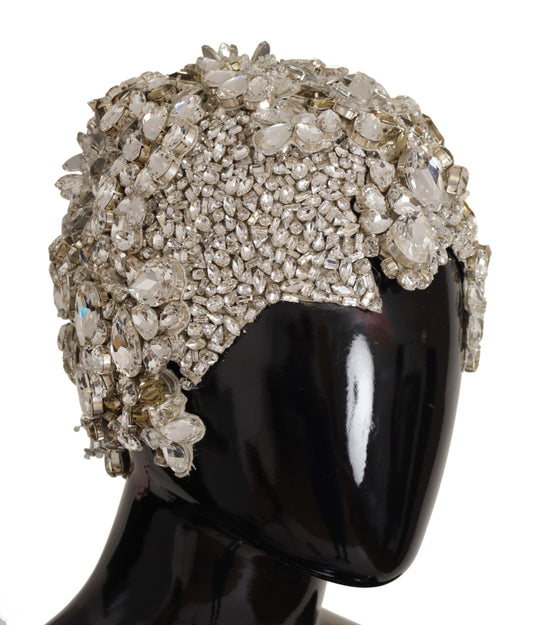 Elegant Crystal-Encrusted Cloche Hat