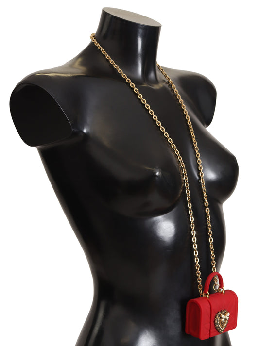 Gold Chain with Red Devotion Pendant