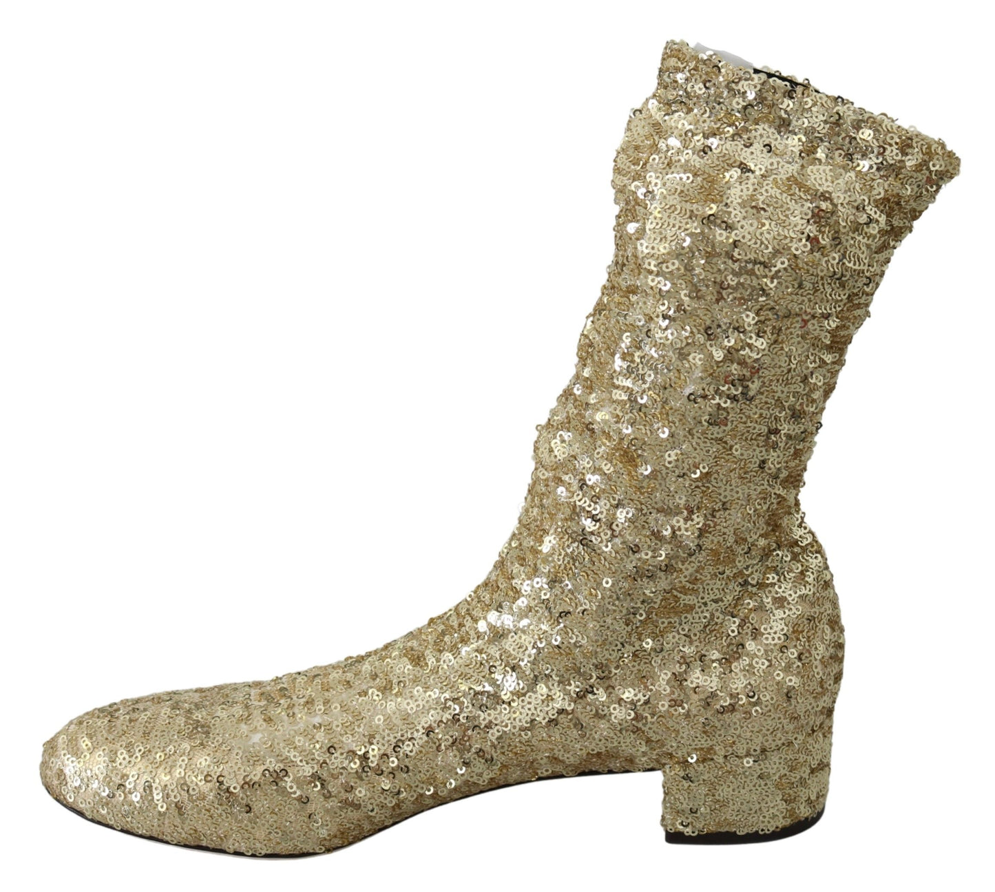 Golden Elegance Ankle Boots