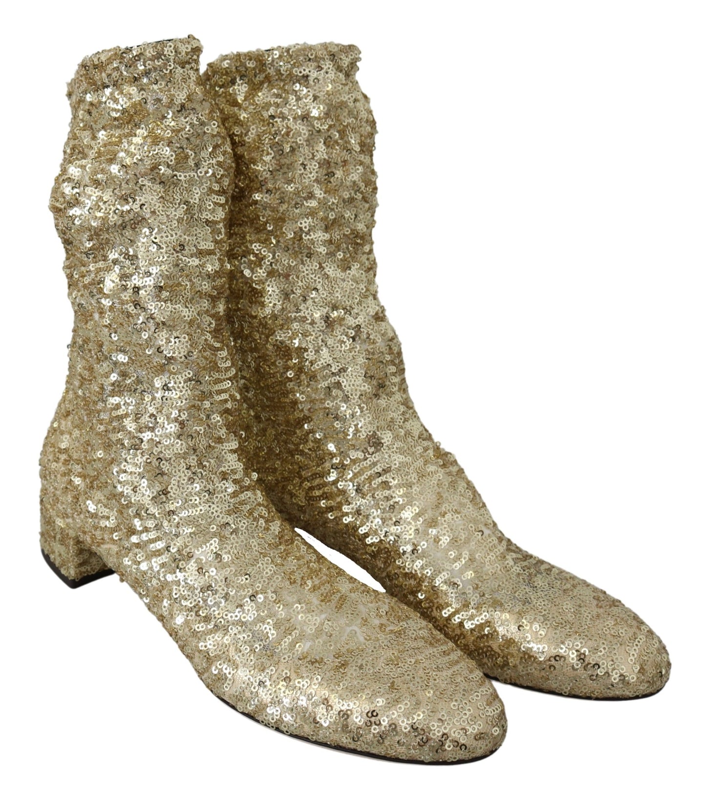 Golden Elegance Ankle Boots