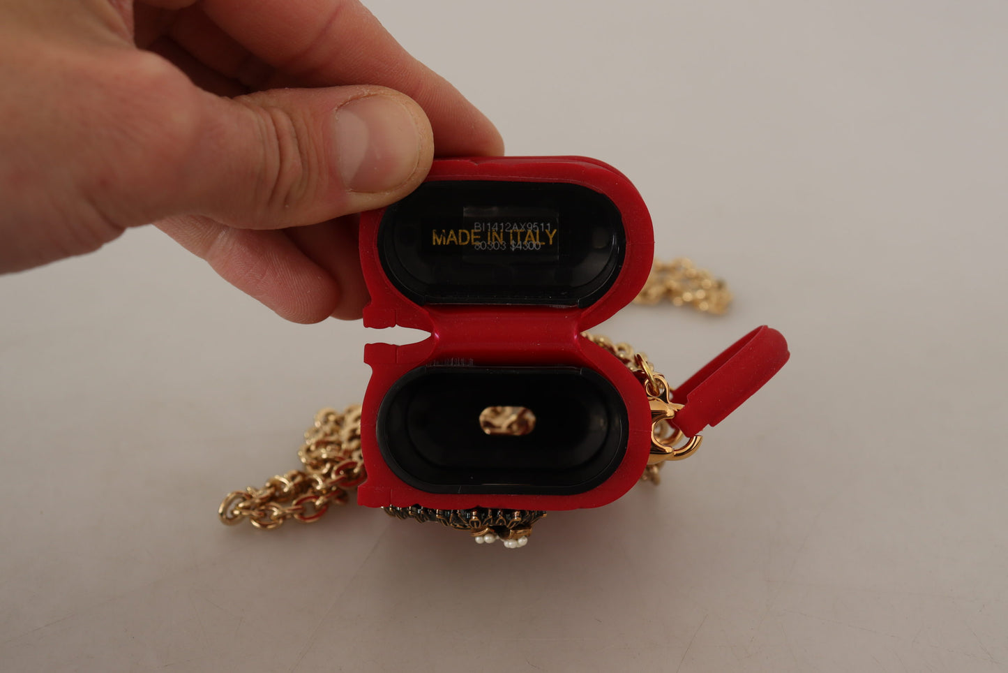 Gold Chain with Red Devotion Pendant