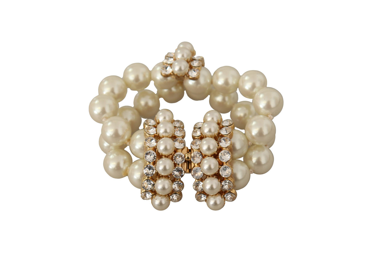 Elegant Faux Pearl Charm Bracelet