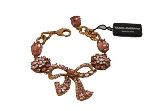 Elegant Crystal Charm Gold Bracelet