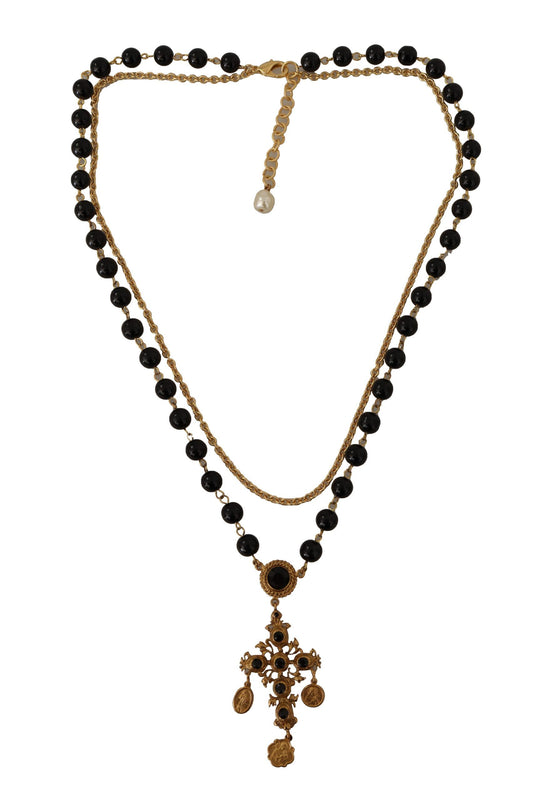 Elegant Charm Cross Necklace in Gold