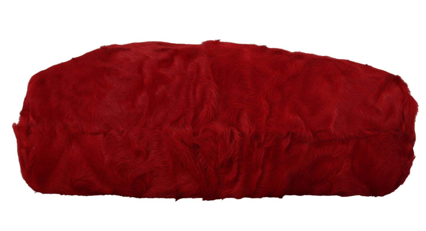 Elegant Red Fur VANDA Evening Clutch