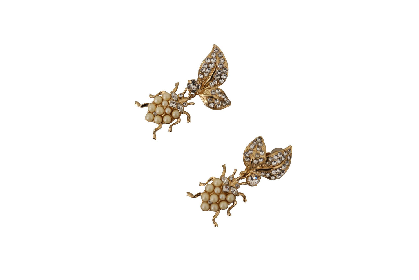 Chic Gold Beetle Clip On Earrings