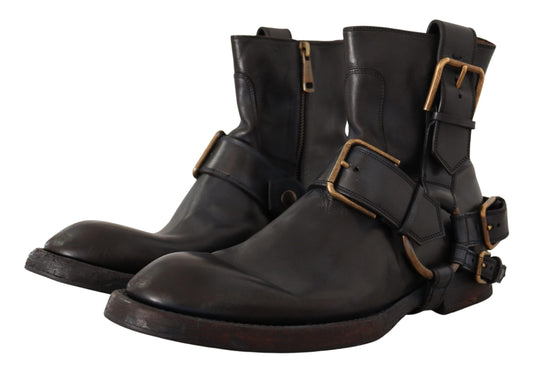 Elegant Michelangelo Leather Ankle Boots