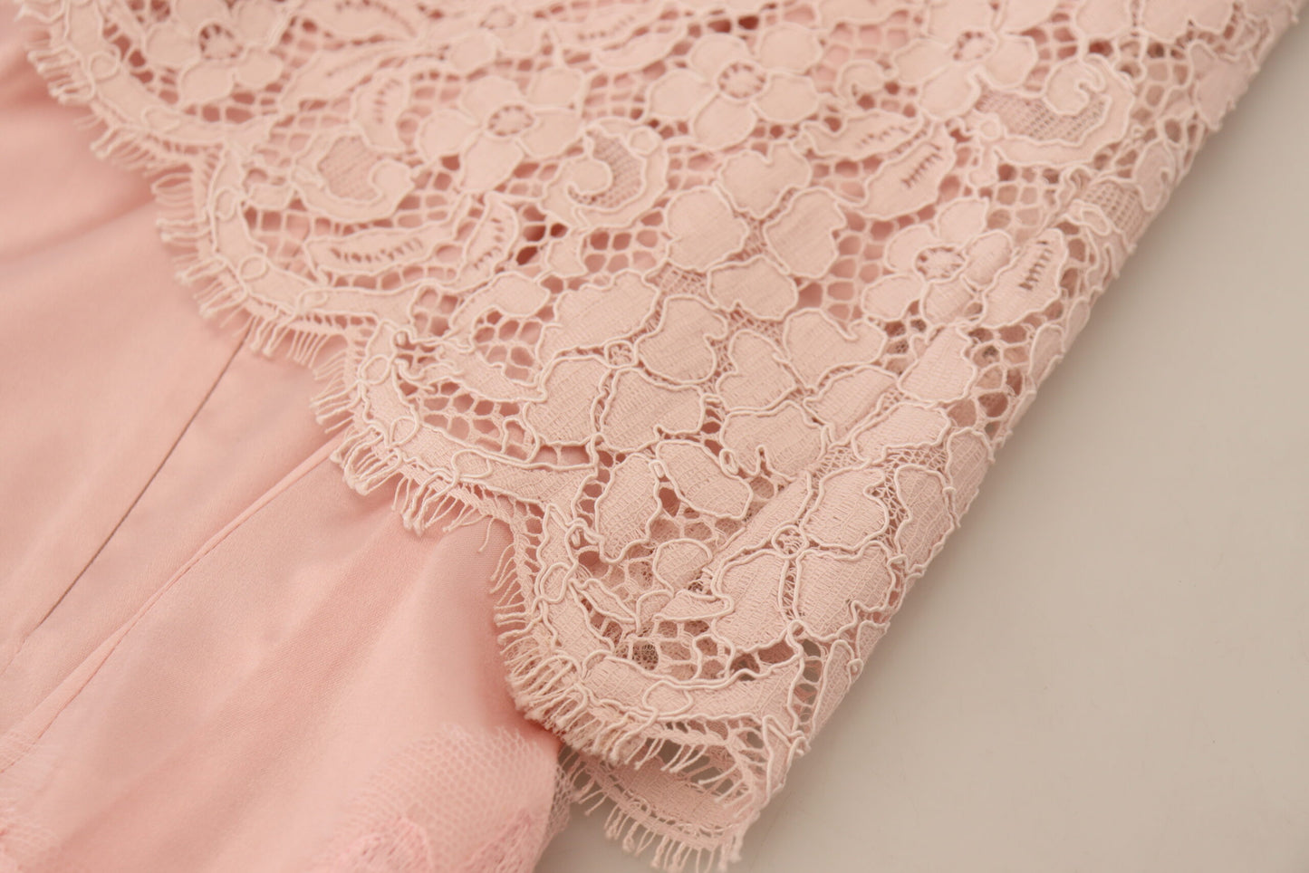 Elegant Sheer Lace Sleeveless Blouse in Pink