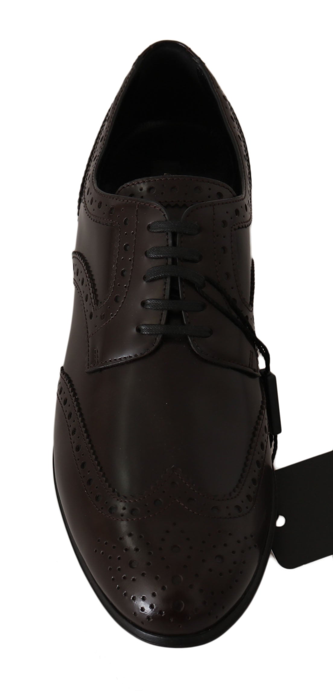 Elegant Brown Leather Oxford Flats
