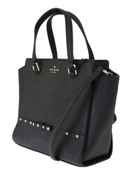 Elegant Black Leather Small Hadlee Shoulder Bag