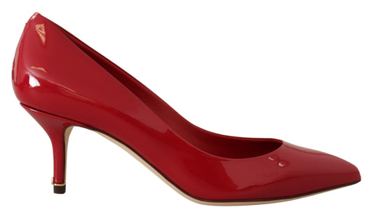 Chic Patent Red Leather Heels