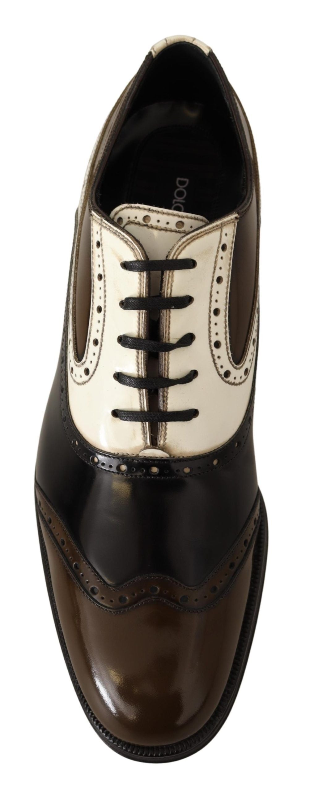Elegant Two-Tone Leather Derby Dress Shoes