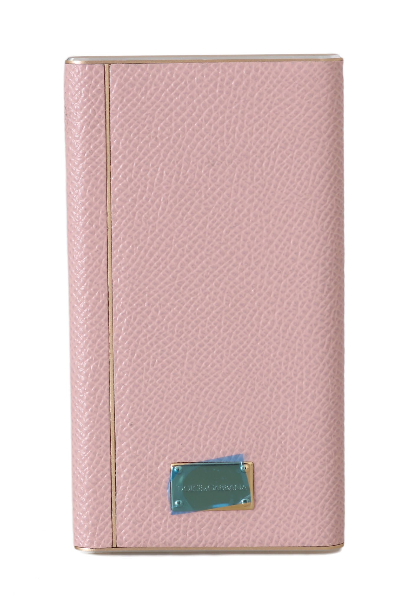 Chic Pink Leather Power Bank