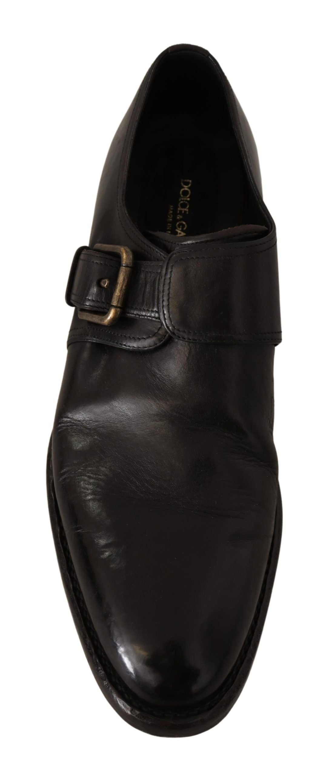 Elegant Black Leather Monk Strap Formal Shoes