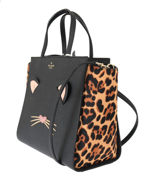 Elegant Leopard Hayden Leather Shoulder Bag