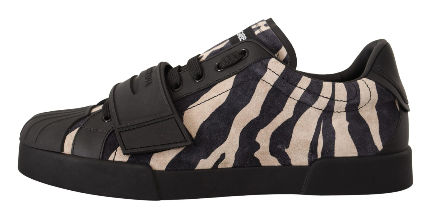 Zebra-Inspired Casual Low Top Sneakers