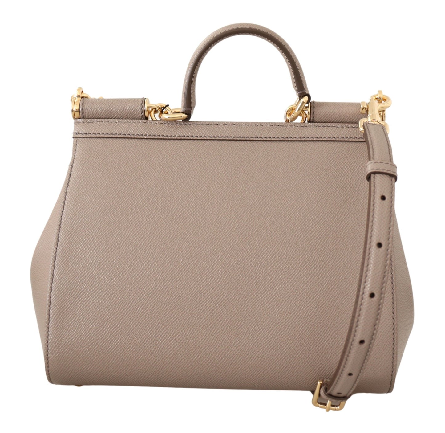 Elegant Beige Sicily Medium Leather Bag