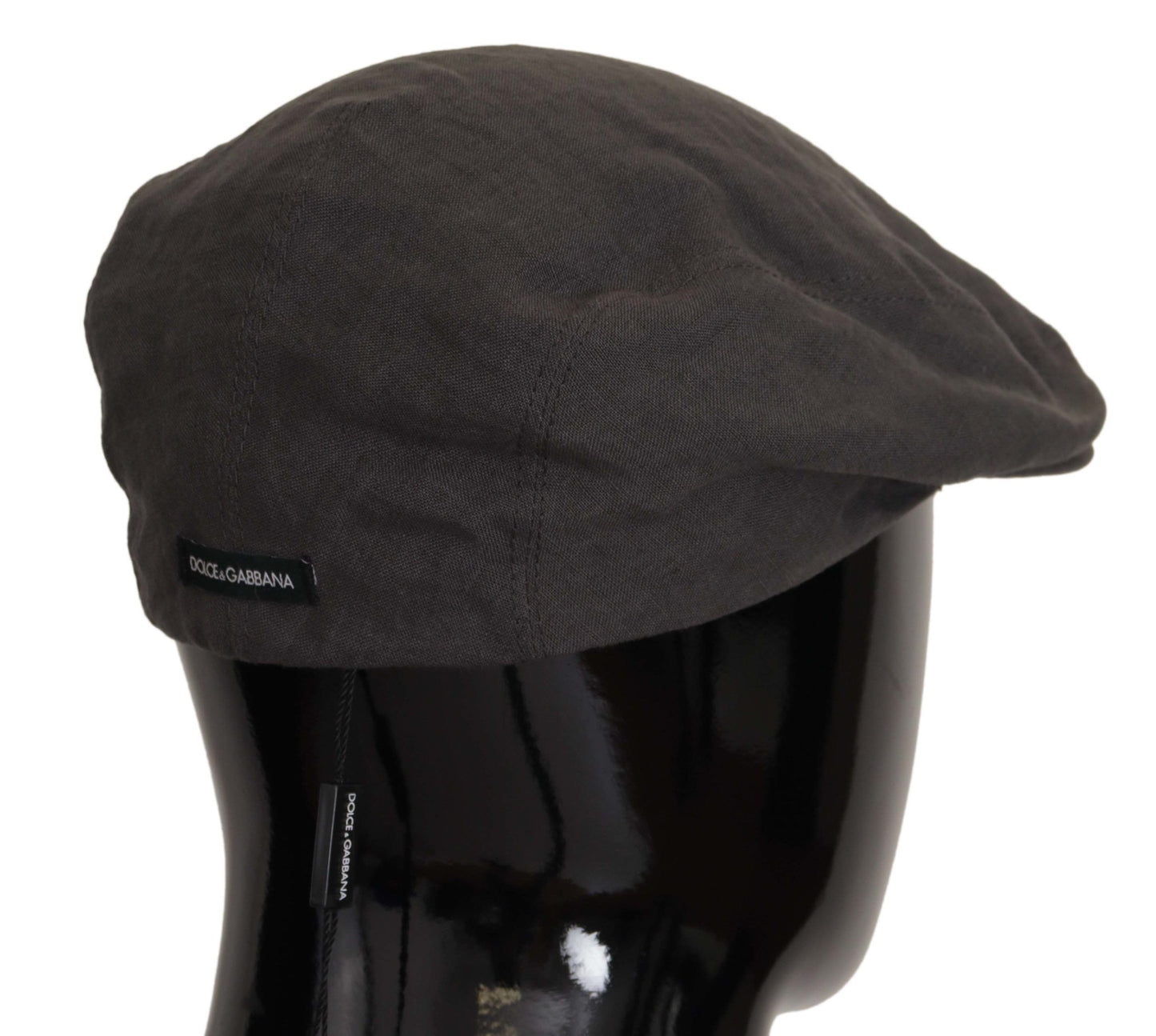 Stylish Dark Gray Linen Newsboy Hat