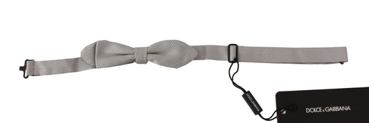Elegant Silk Gray Bow Tie