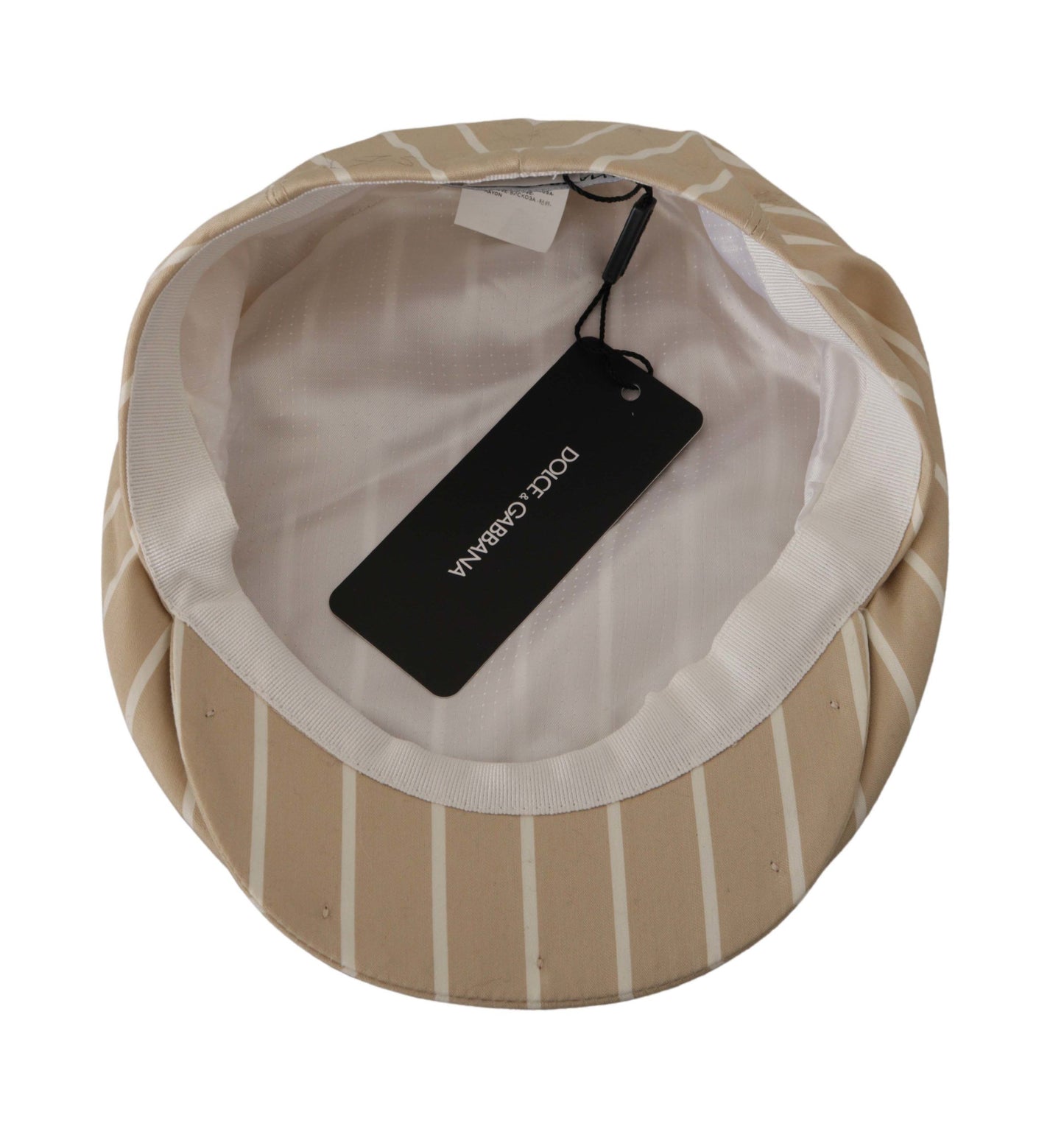 Elegant Striped Cotton Silk Newsboy Hat