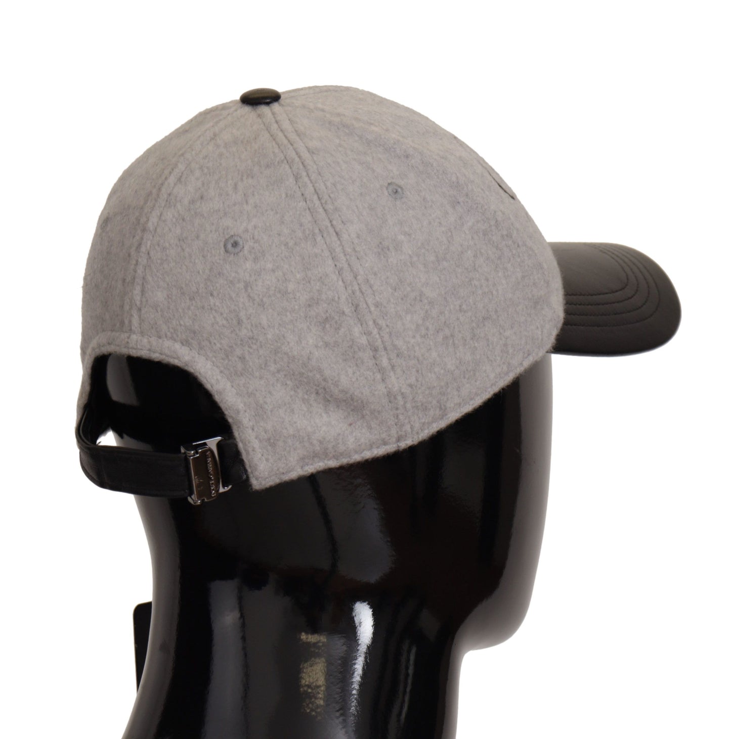 Elegant Cashmere-Leather Baseball Hat