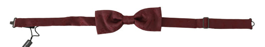 Elegant Maroon Silk Bow Tie