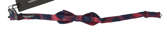 Elegant Red Checkered Silk Bow Tie